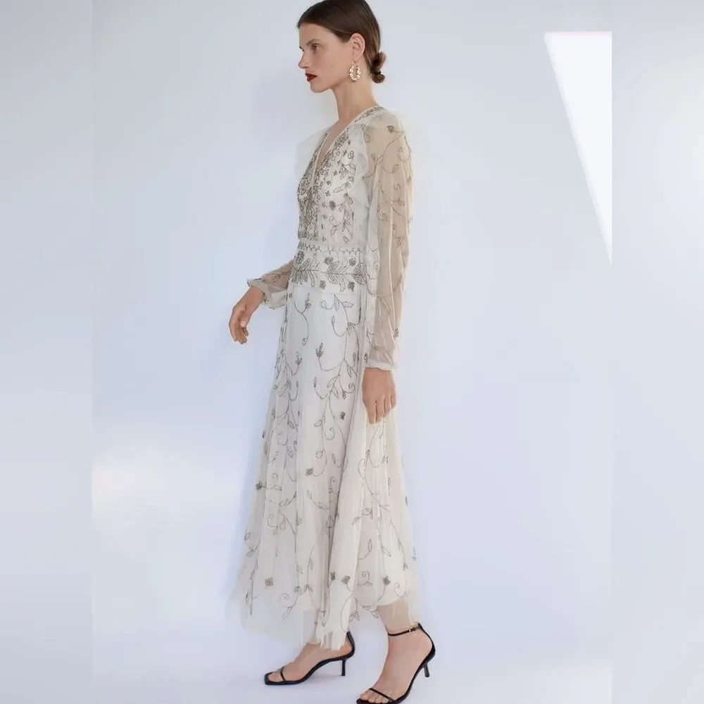 LAST 1!🔥 ZARA TULLE EMBROIDERY DRESS LIMITED EDITION